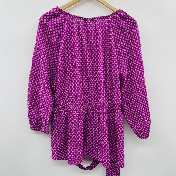 Lane Bryant Womens Size 18/20 Illusion Collection Swiss Dot Faux Wrap Top 708 - Picture 6 of 11